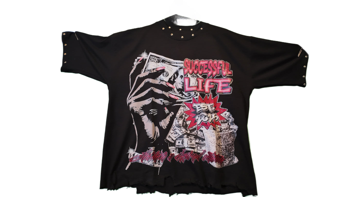 UNISEX BOXY CROP SUCCESSFUL LIFE T SHIRTS