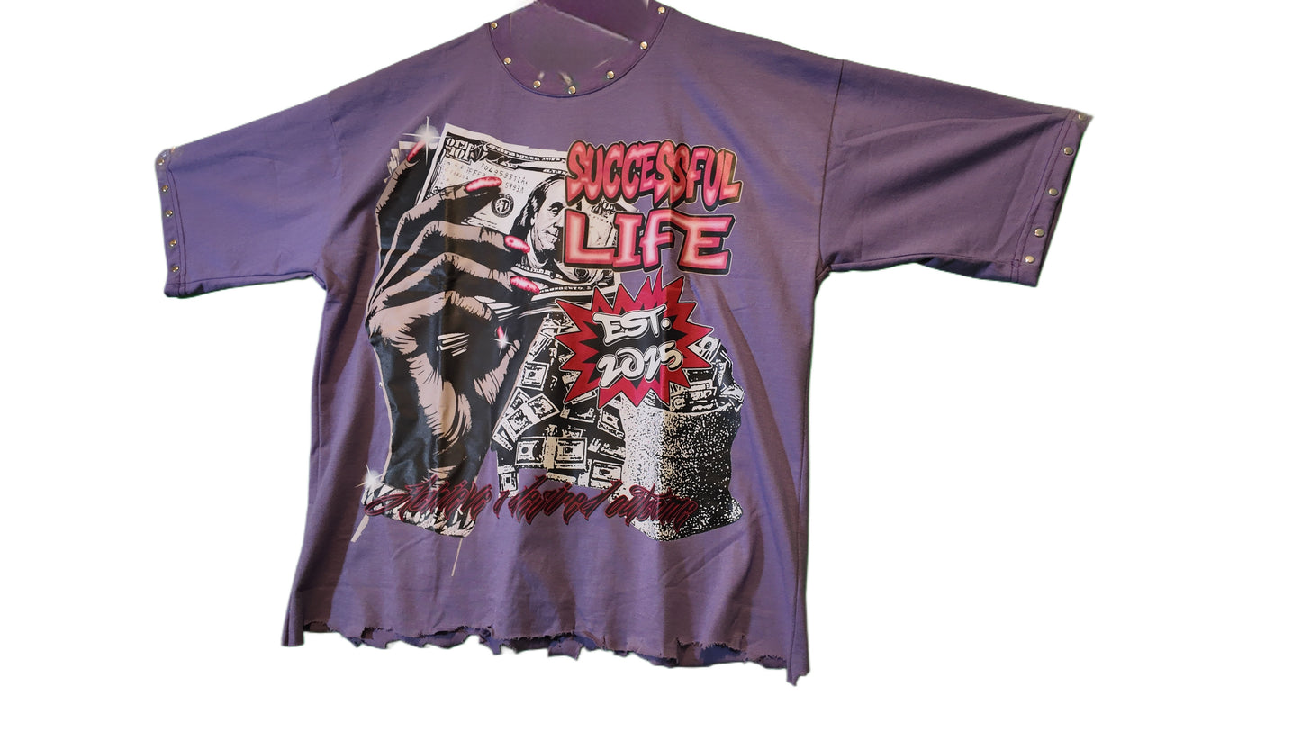 UNISEX BOXY CROP SUCCESSFUL LIFE T SHIRTS